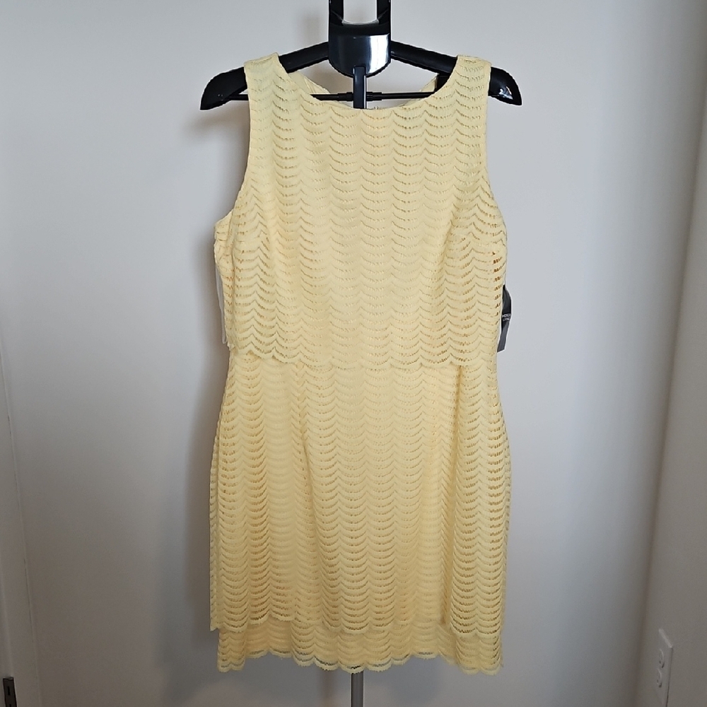 American Living Yellow Halter Sheath Mini Dress